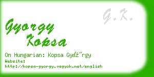 gyorgy kopsa business card